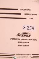 Sunnen-Sunnen MBB 1290D, MBH-1290D, Honing Machine, Operators Instruction Manual-MBB-1290D-MBH-1290D-01